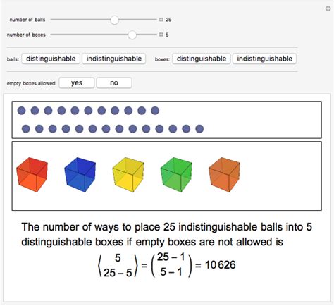 distributing balls into boxes probability|how to divide balls into boxes.